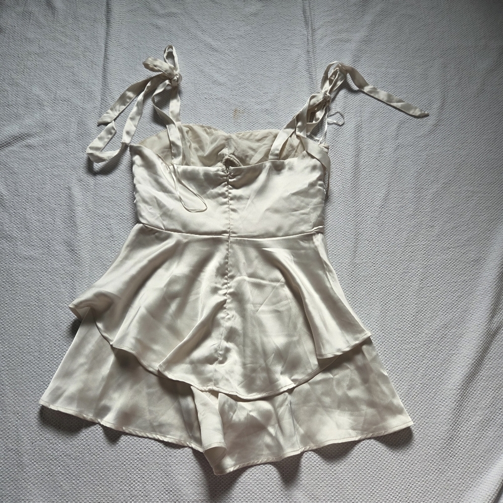 Ivory Satin Romper - Fashion Nova - Picture 7 of 7